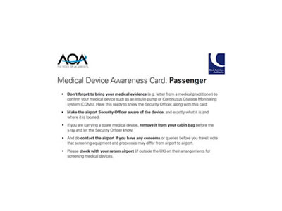 Medical Device Awareness Card Link